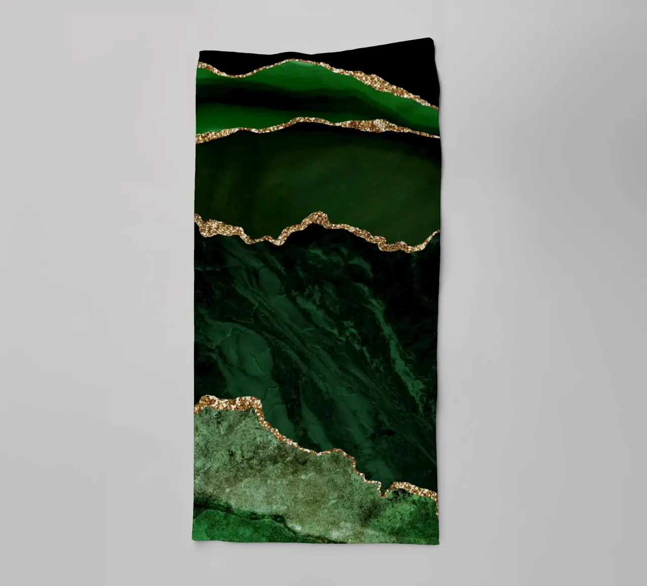 Texture Agata verde e oro 02 asciugamano da bagno da Gemstone Textures