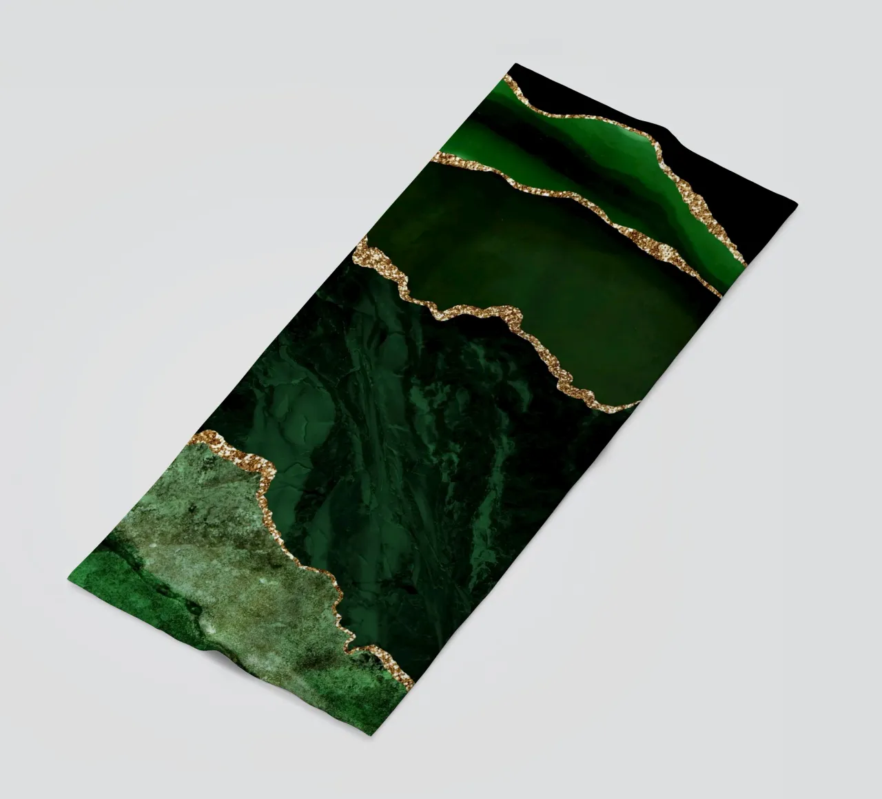 Texture Agata verde e oro 02 telo mare da Gemstone Textures