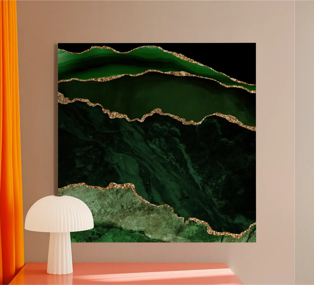 Texture Agata verde e oro 02 plexiglass da Gemstone Textures