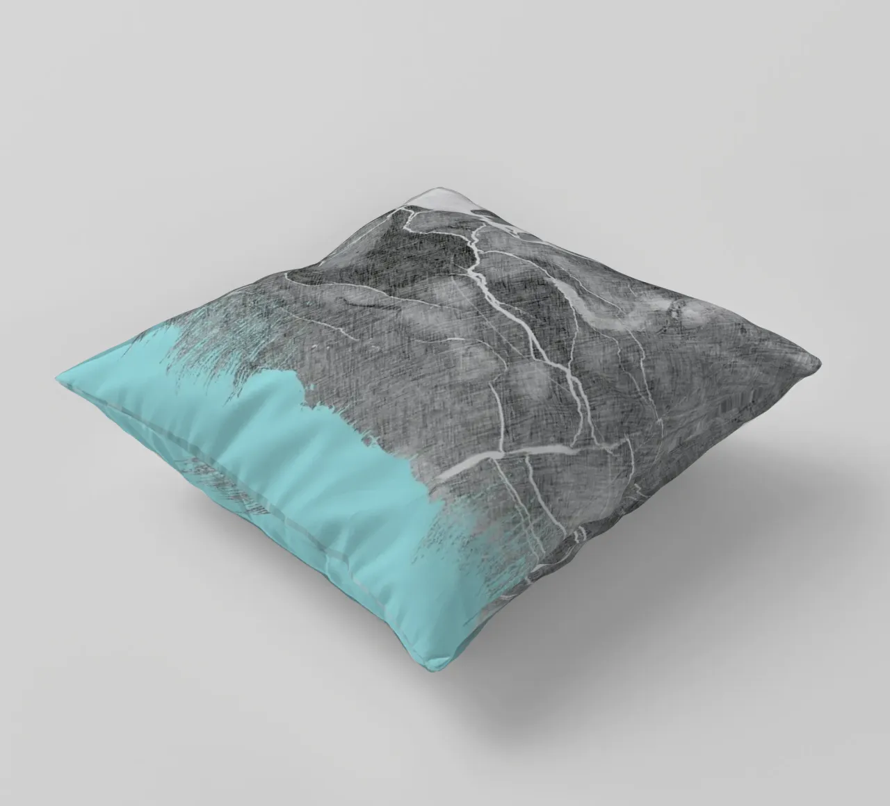 Crayon Marble and Sea Prints cuscino da cafelab