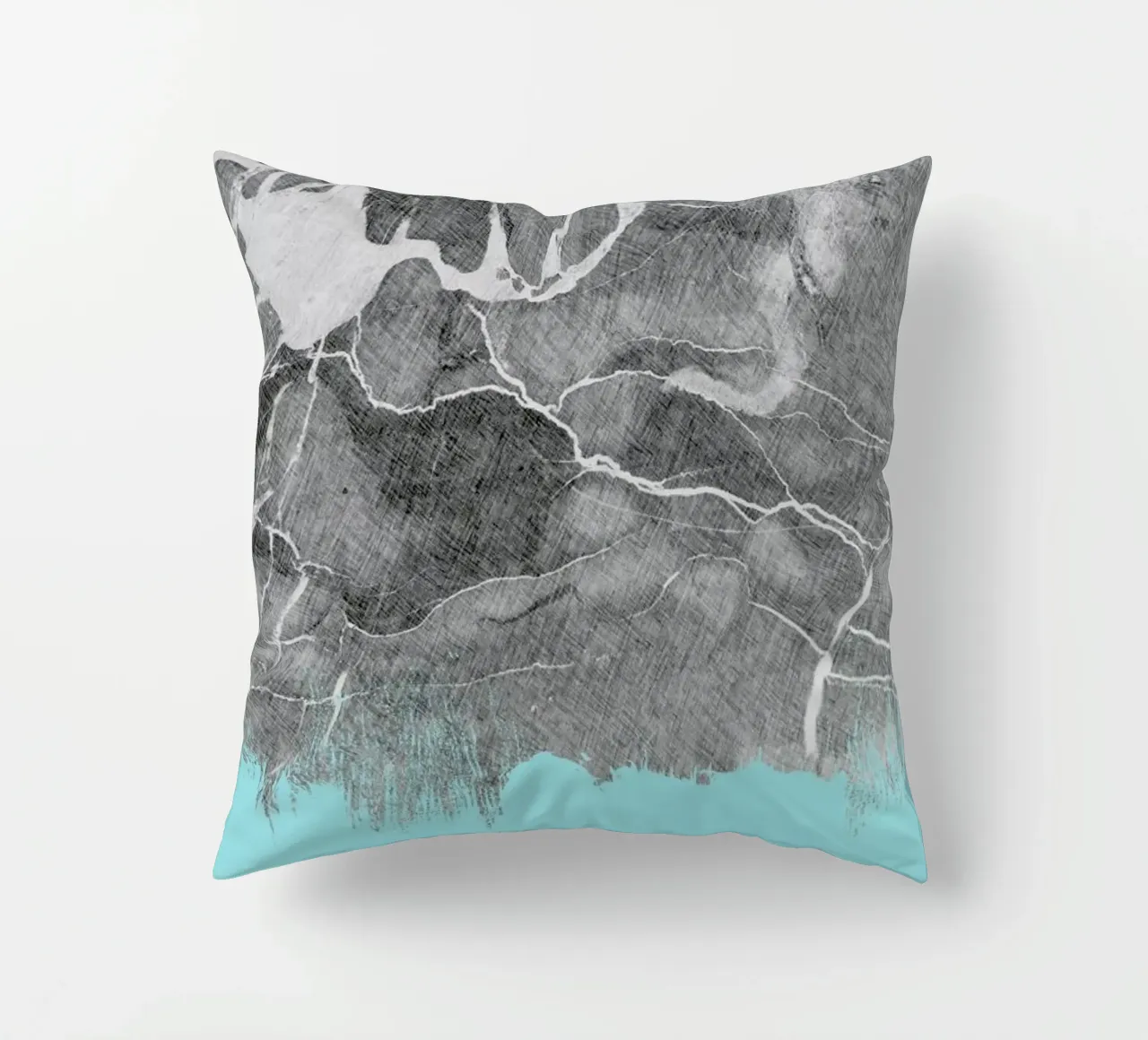 Crayon Marble and Sea Prints cuscino da cafelab