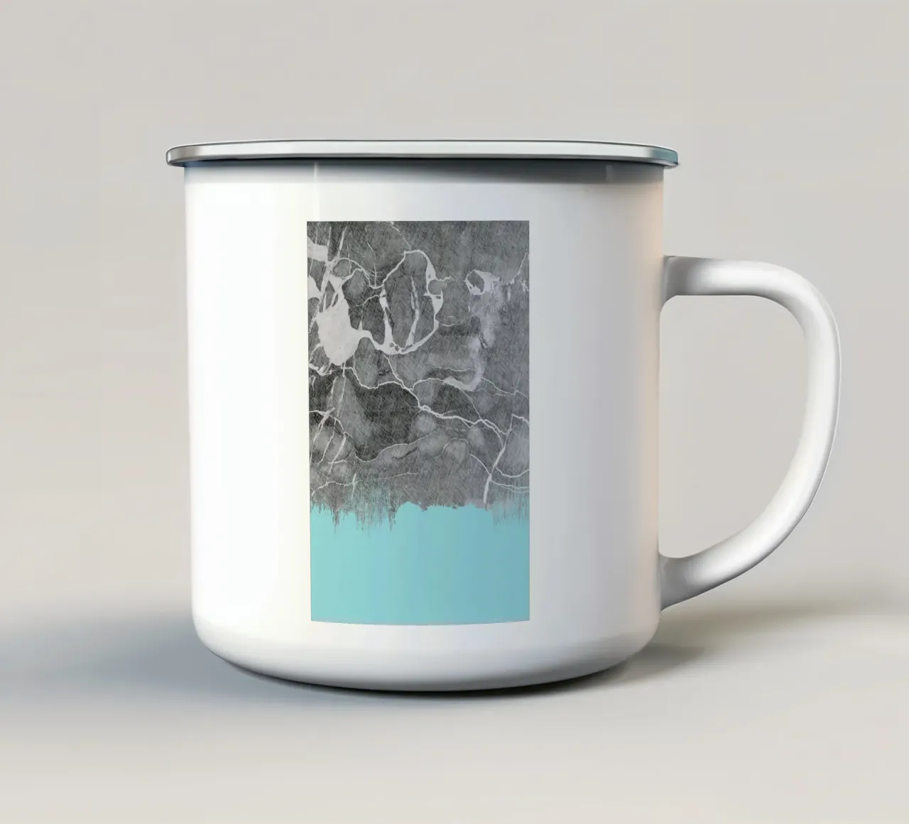 Crayon Marble and Sea Prints tazza in smalto da cafelab