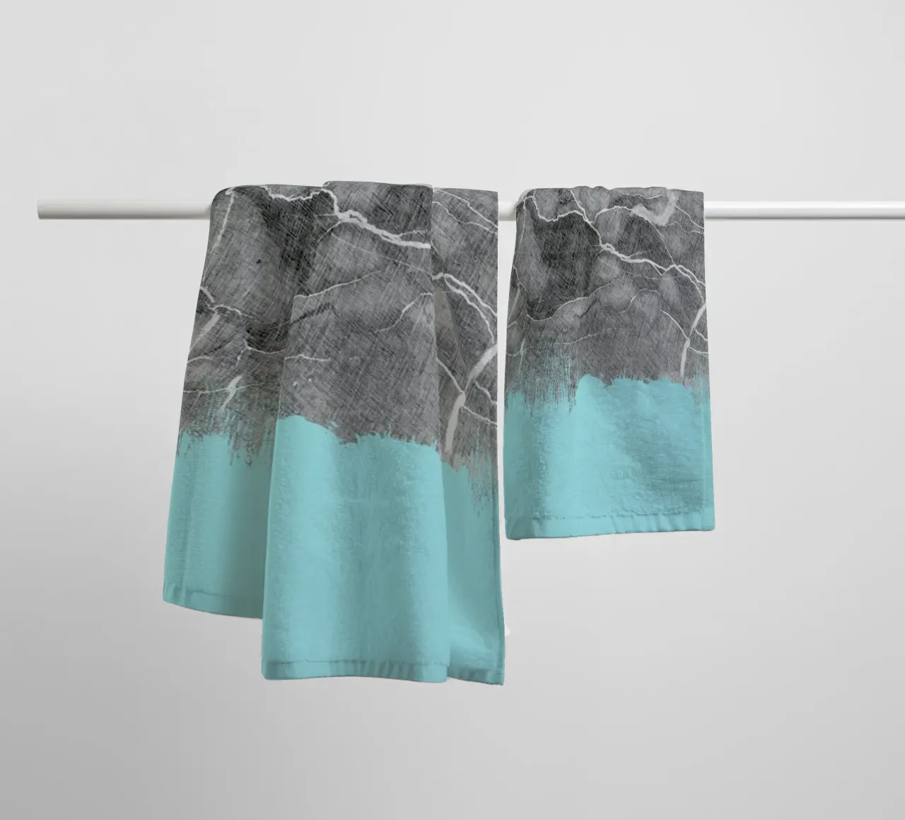 Crayon Marble and Sea Prints asciugamano da bagno da cafelab