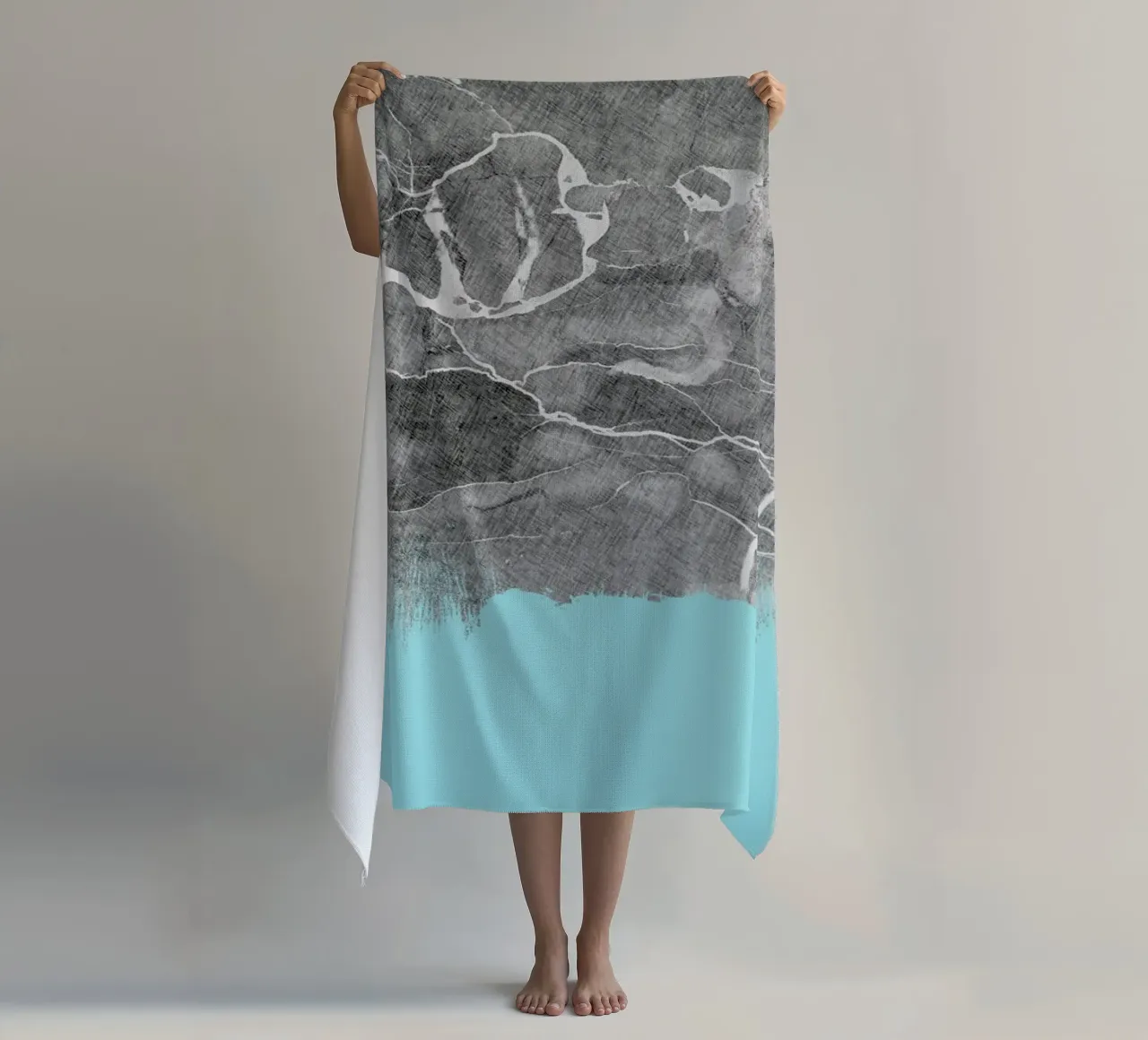 Crayon Marble and Sea Prints telo mare da cafelab