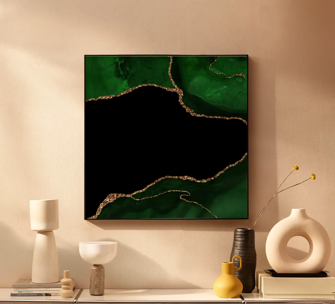 Texture agata verde e oro 04 plexiglass da Gemstone Textures