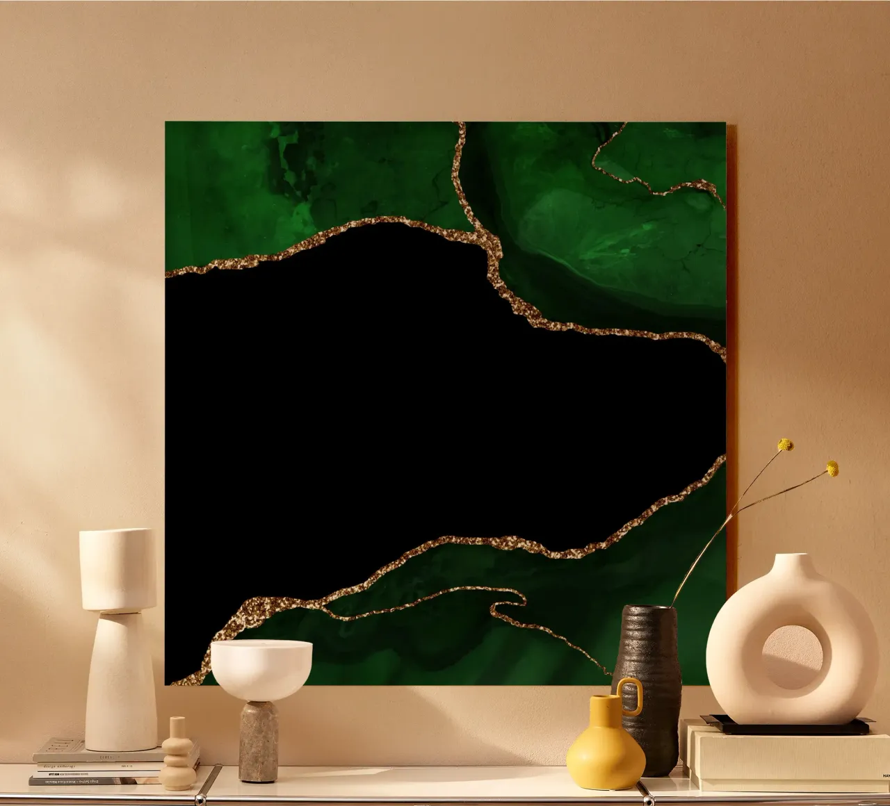 Texture agata verde e oro 04 plexiglass da Gemstone Textures