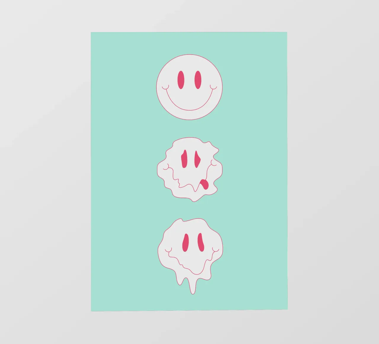 Melting Smile - Poster con smile trippy pellicola backlit da Studio Mooodz