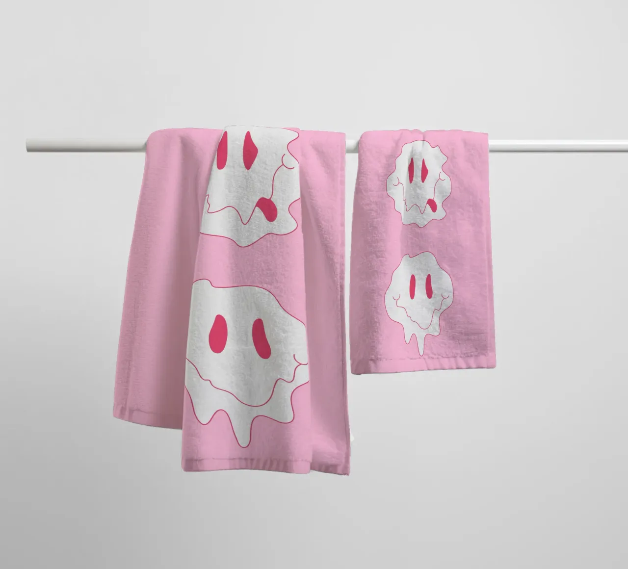 Smiley fuso - Smiley stravagante asciugamano da bagno da Studio Mooodz