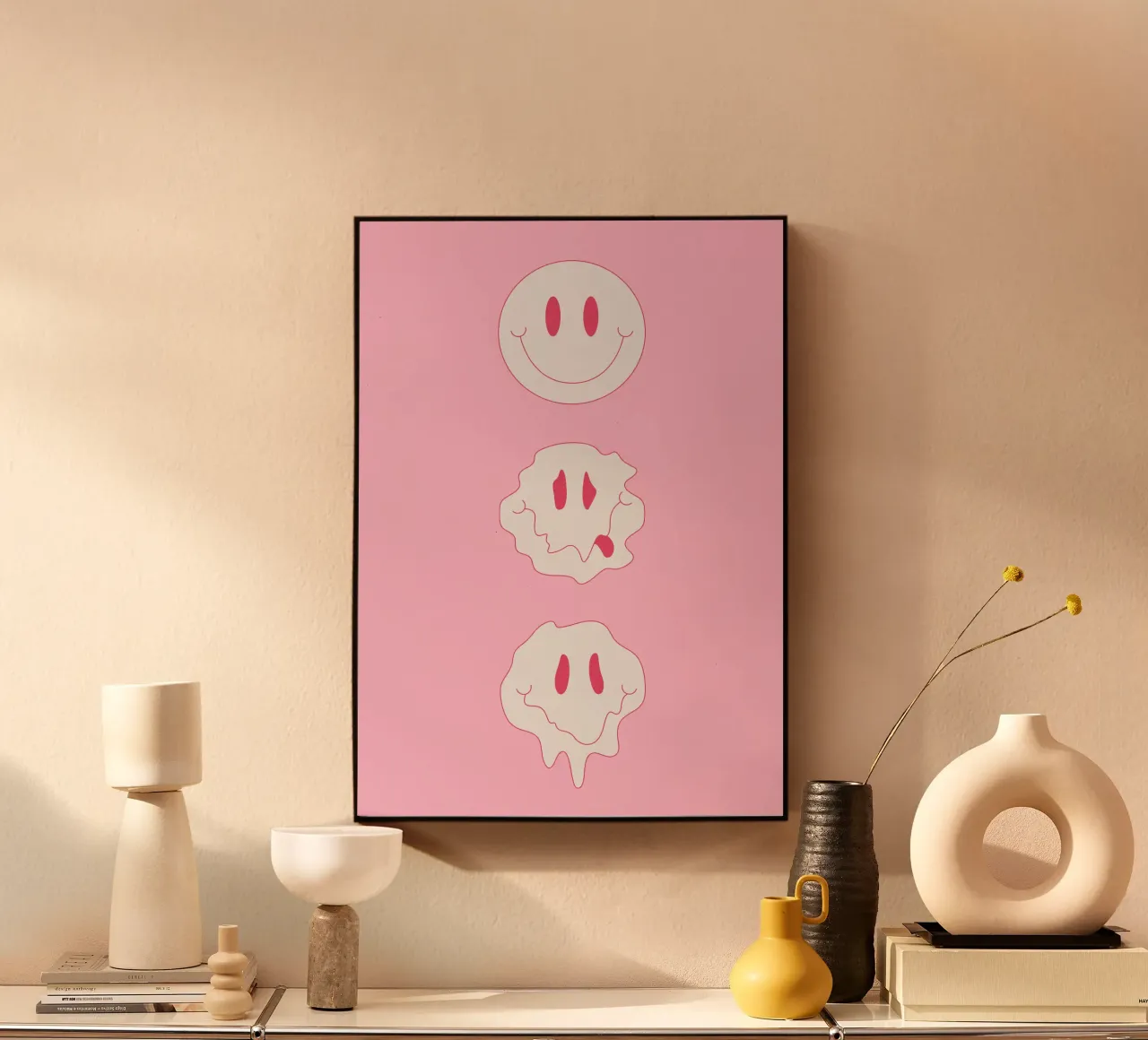 Smiley fuso - Smiley stravagante alluminio dibond da Studio Mooodz