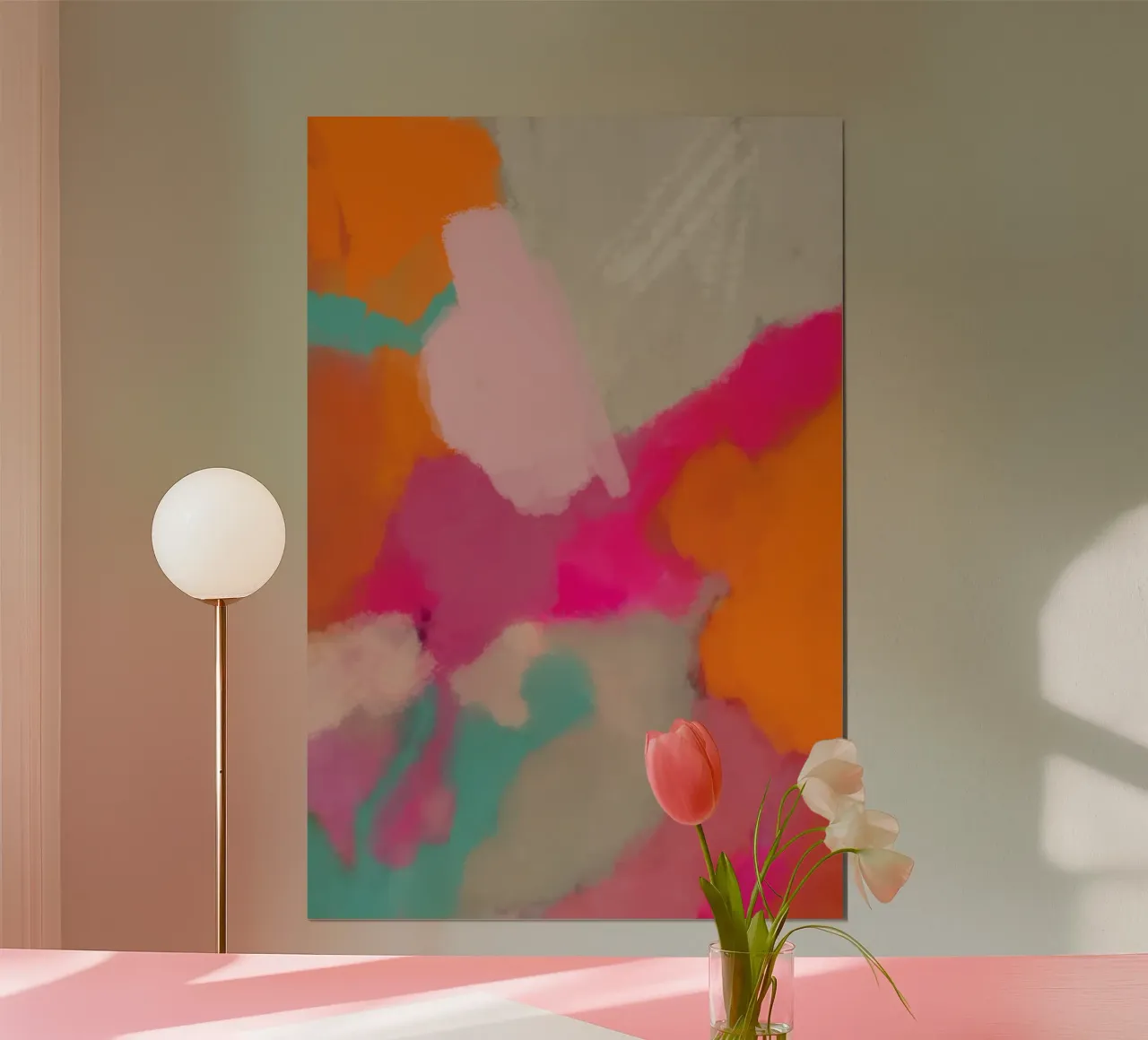 Colorful soft Silk poster con telaio in legno da Hej Ibiza by Ute Arnold