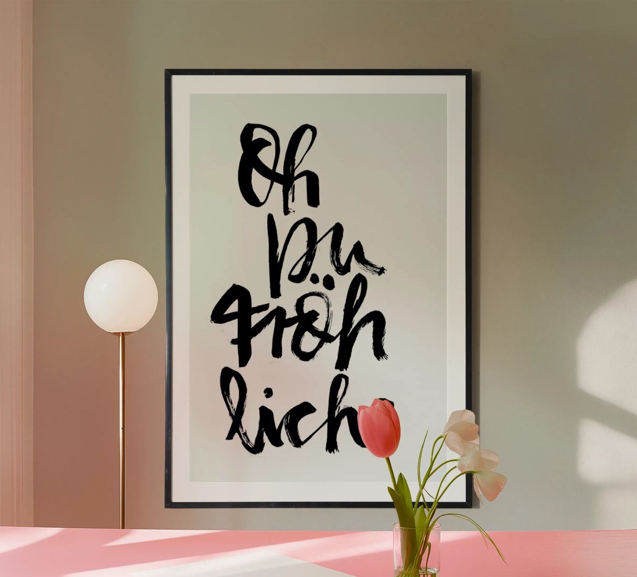 Oh Du Fröhliche poster de Brushmeetspaper