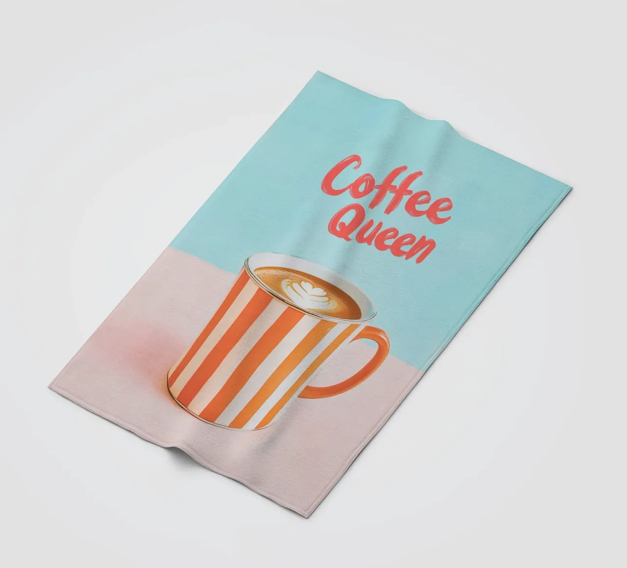 Caffè dell'amore con tazza a righe coperta in pile da Carinaprint