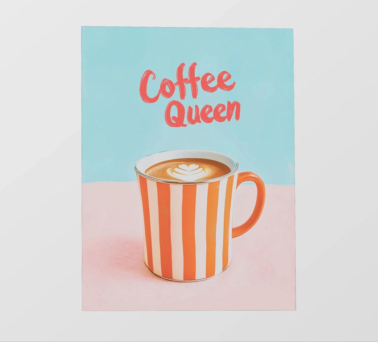 Caffè dell'amore con tazza a righe telo in pvc da Carinaprint