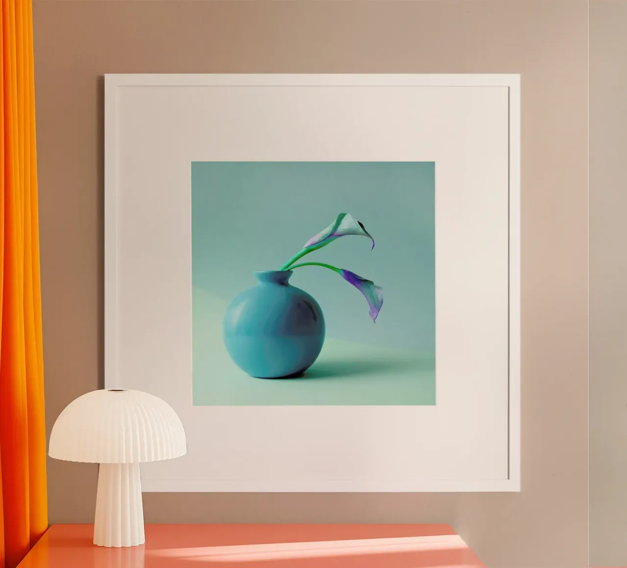 Feeling Blue poster con telaio in plastica da Juj Winn