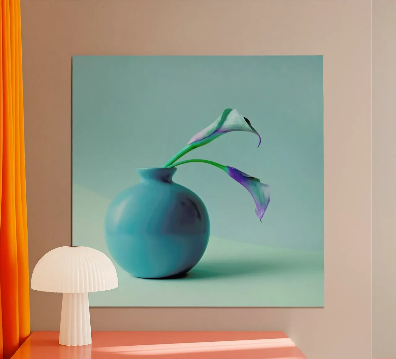 Feeling Blue poster con telaio in plastica da Juj Winn