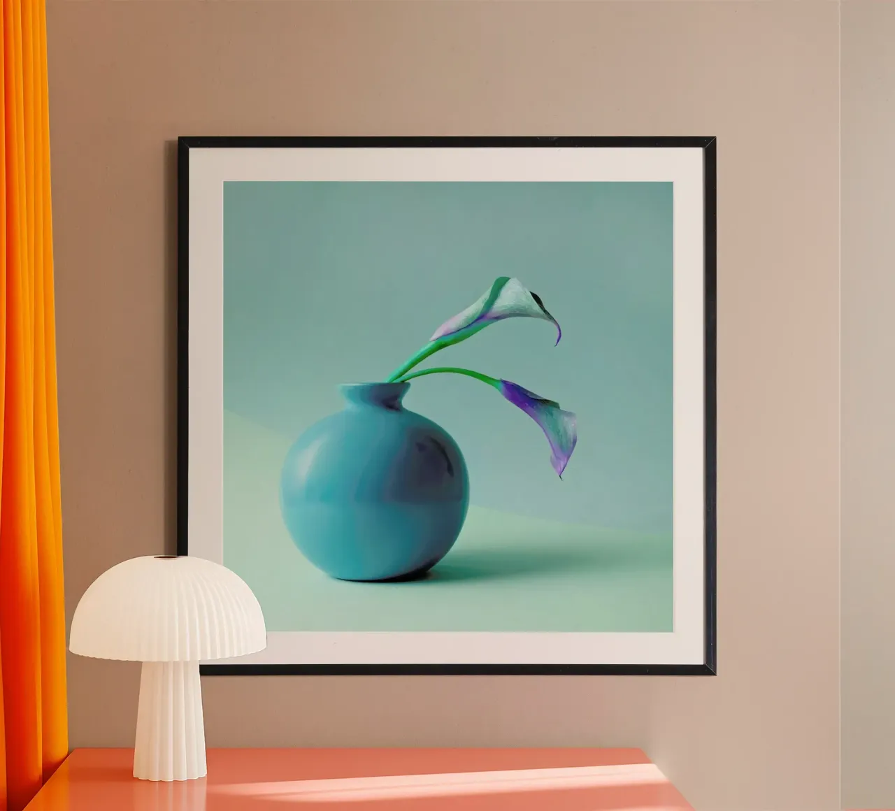 Feeling Blue poster con telaio in plastica da Juj Winn