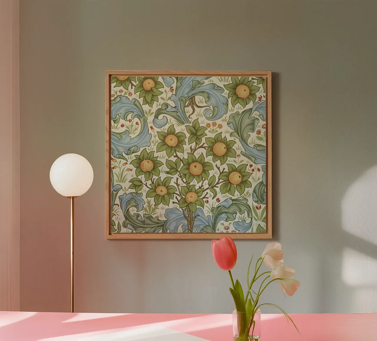 William Morris Design floreale alluminio dibond da William Store