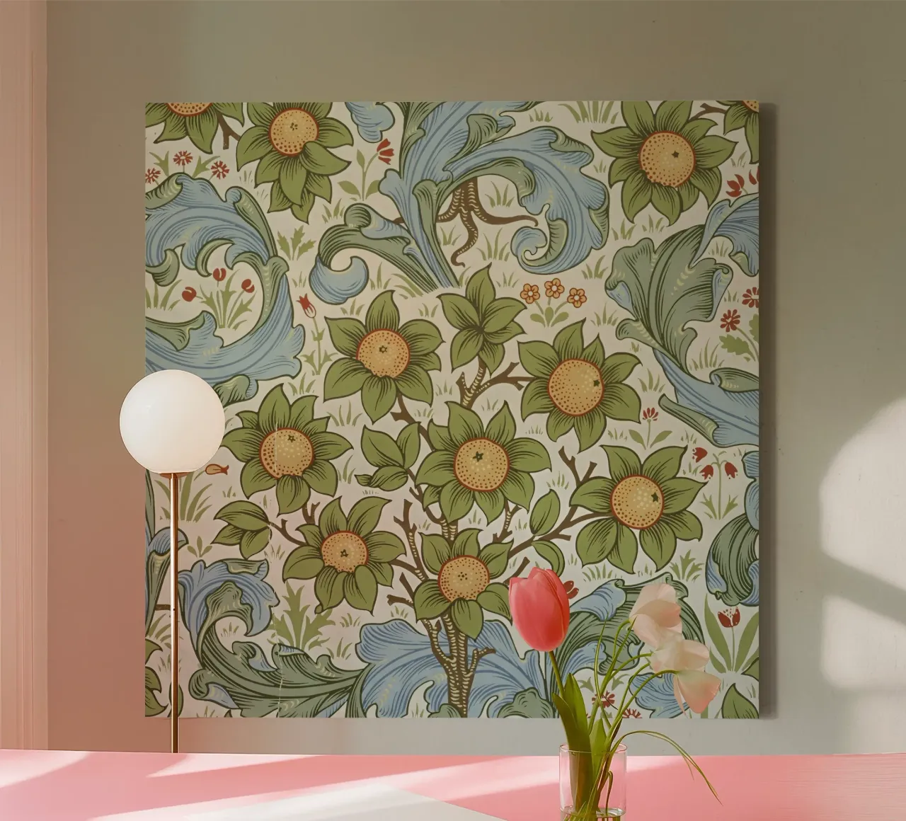 William Morris Bloemsierkunst canvas met Baklijst van William Store