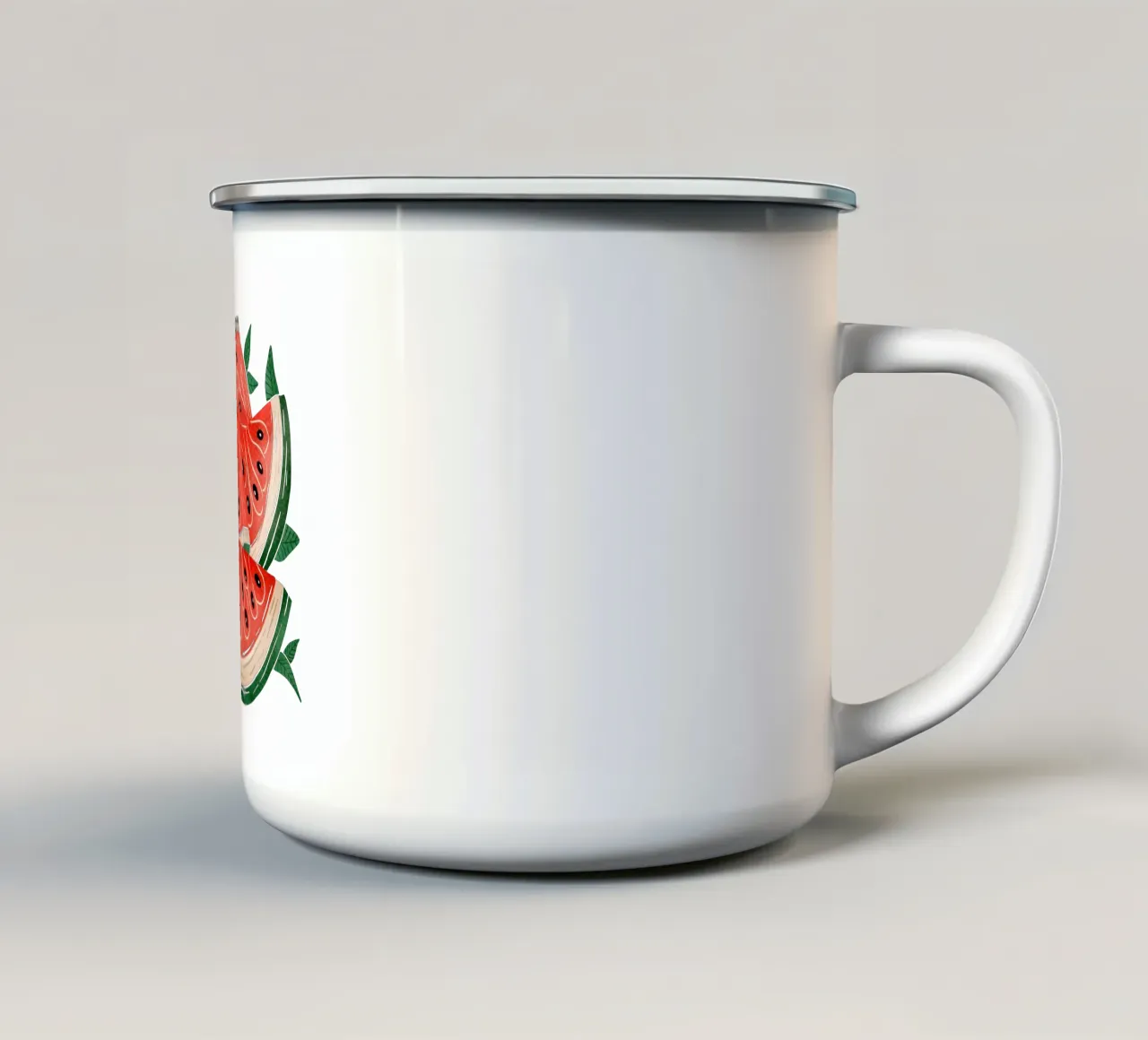 Summer Watermelon Joy tazza in smalto da Claudia S. Design