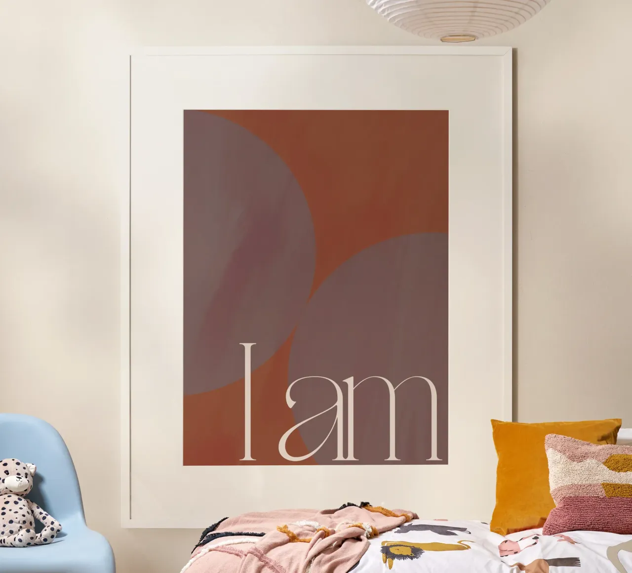Golden Mantras No 33 poster con telaio in legno da treechild