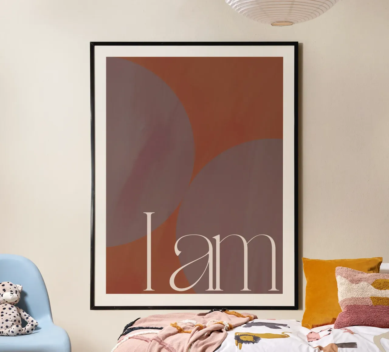 Golden Mantras No 33 poster con telaio in legno da treechild