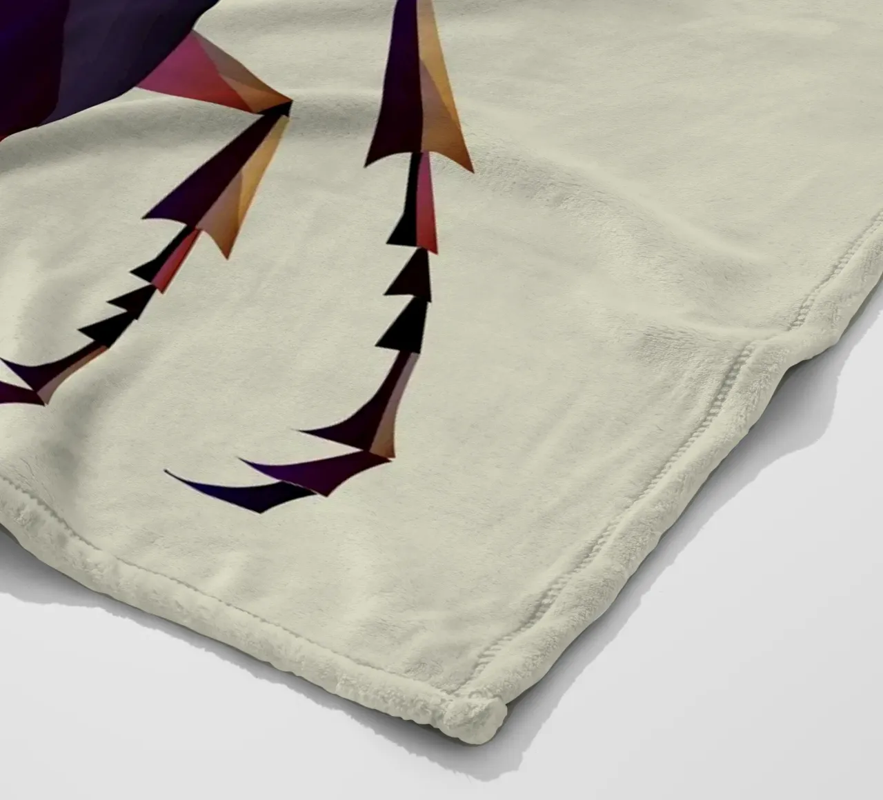 Impressive stag beetle in a modern geometric style fleece blanket by namosh