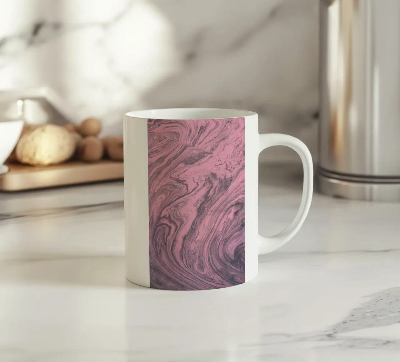 Pink Marbled Texture tazza in ceramica da cafelab