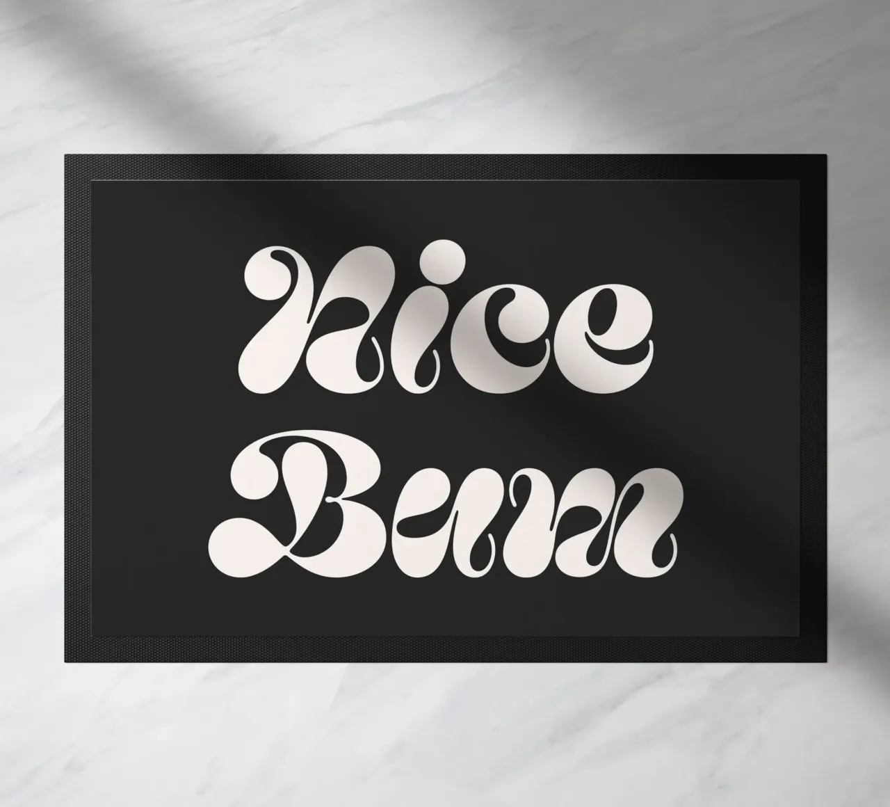 Nice Bum doormat by Paigaam Studio