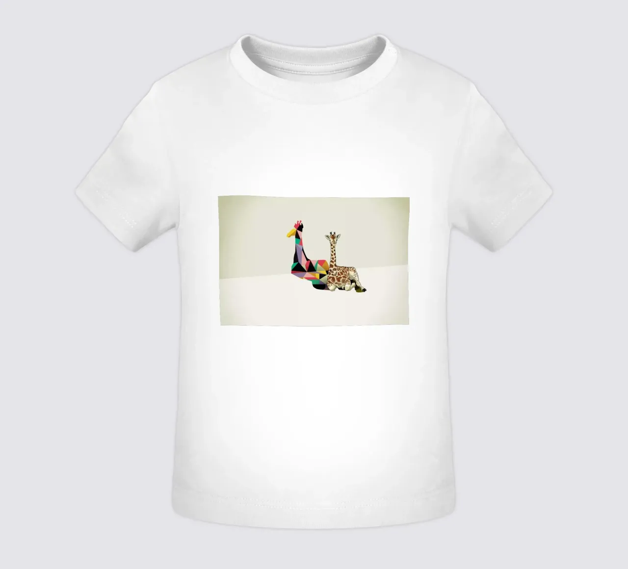 Walking Shadow - Giraffe baby t-shirt by Jason Ratliff