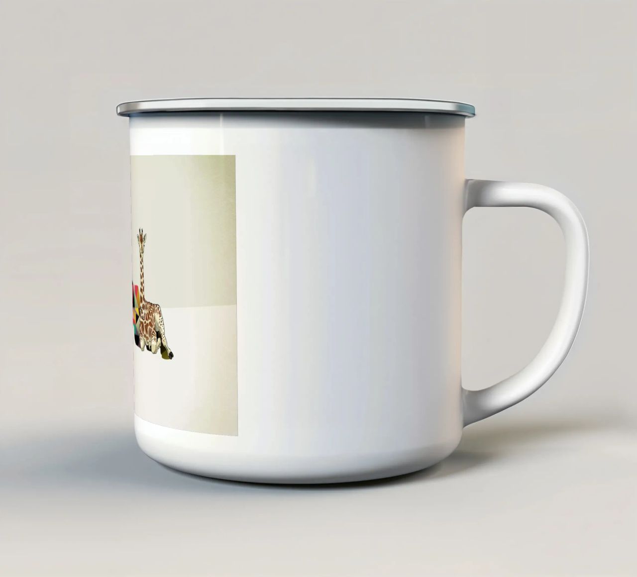 Walking Shadow - Giraffe tazza in smalto da Jason Ratliff