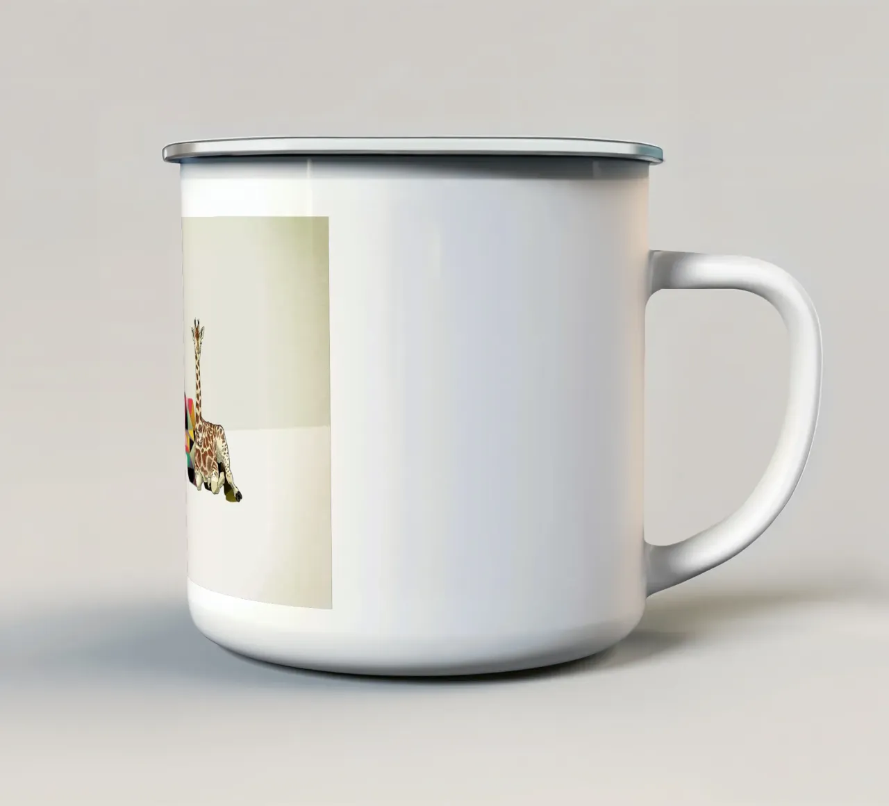Walking Shadow - Giraffe tazza in smalto da Jason Ratliff