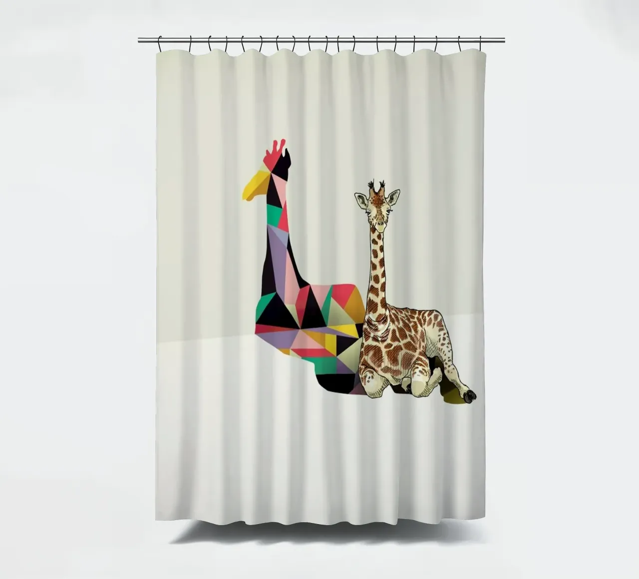 Walking Shadow - Giraffe rideau de douche de Jason Ratliff