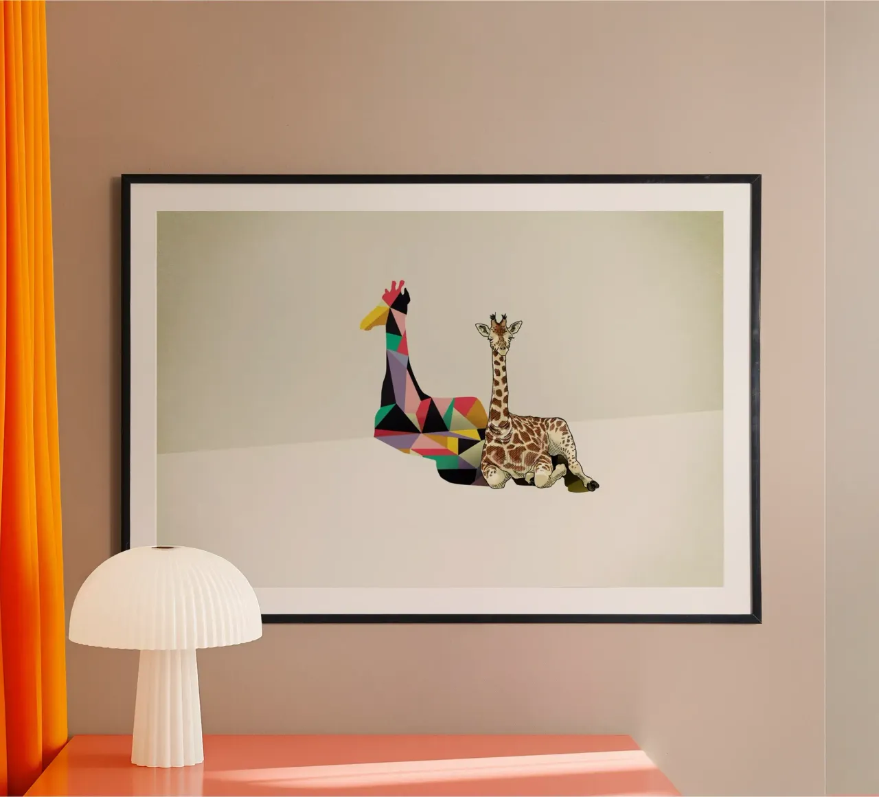 Walking Shadow - Giraffe poster by Jason Ratliff