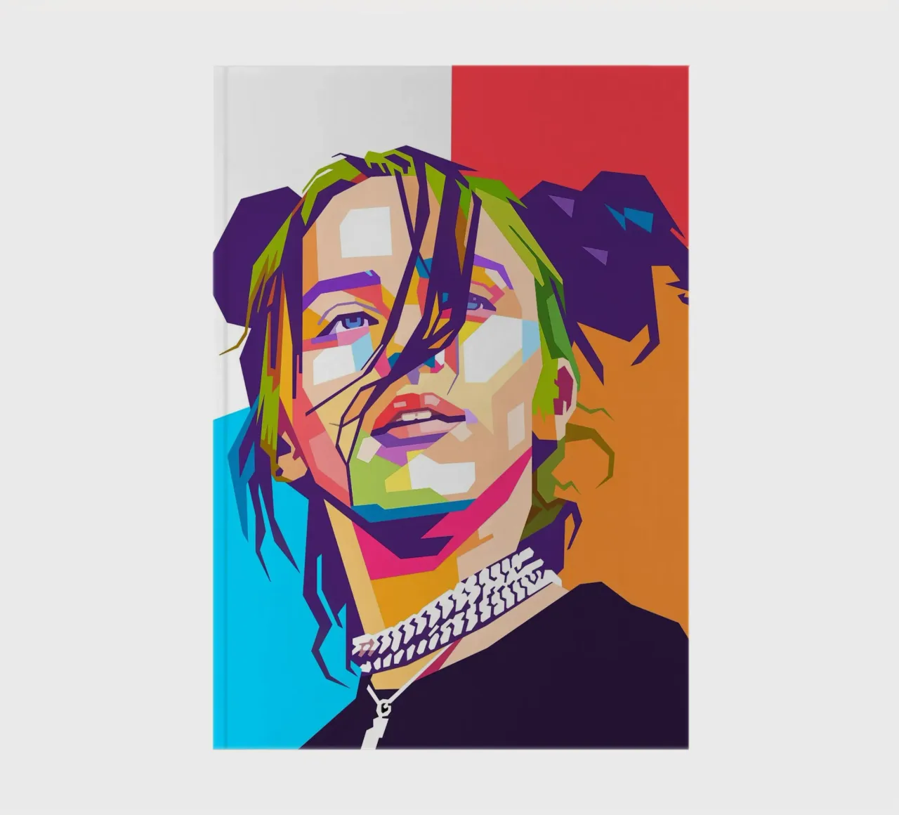 Billie Eilish pop art portrait notebook by Hantamrata