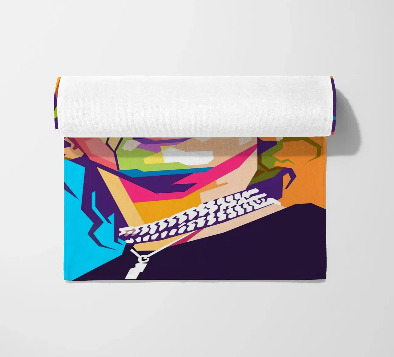 Ritratto pop art di Billie Eilish telo mare da Hantamrata