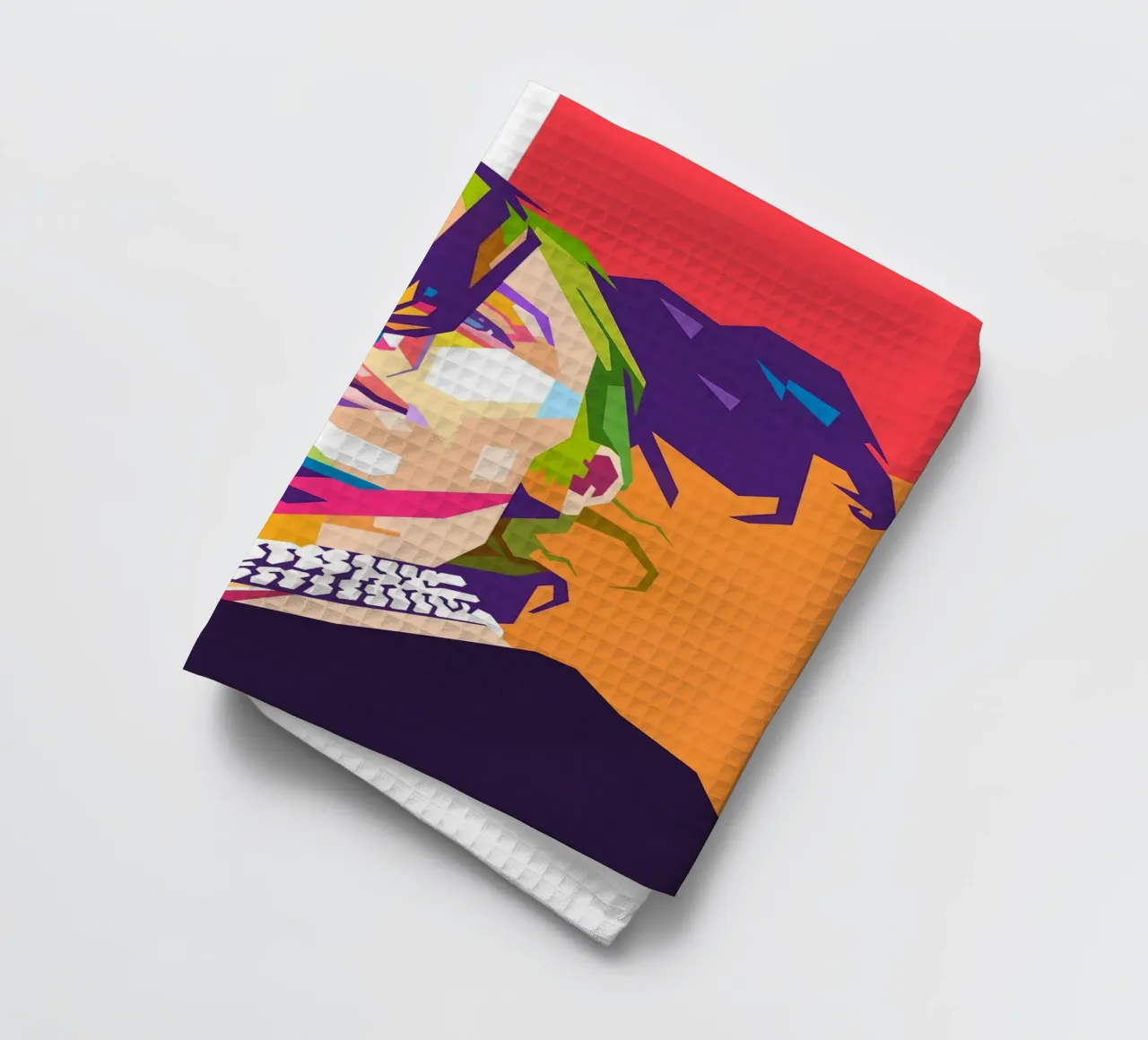 Ritratto pop art di Billie Eilish canovaccio da cucina da Hantamrata
