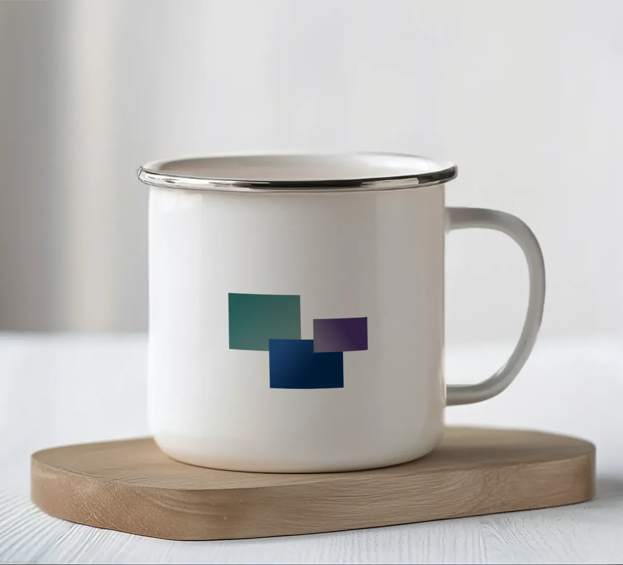 Drei farbige Rechtecke tazza in smalto da Something for you