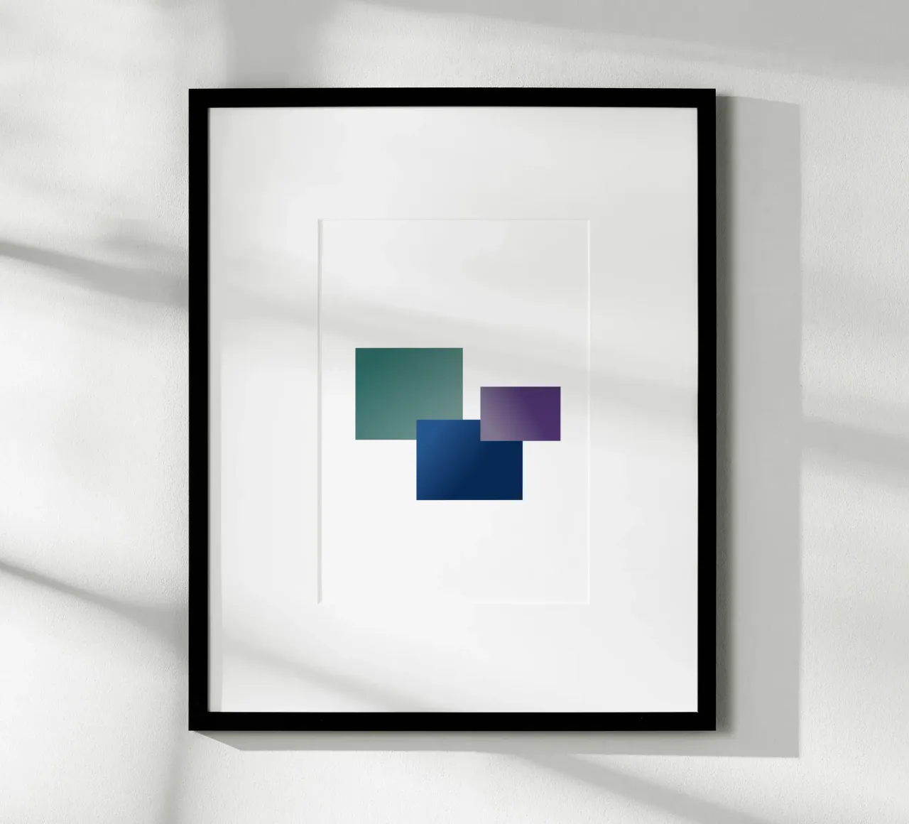 Drei farbige Rechtecke poster da Something for you