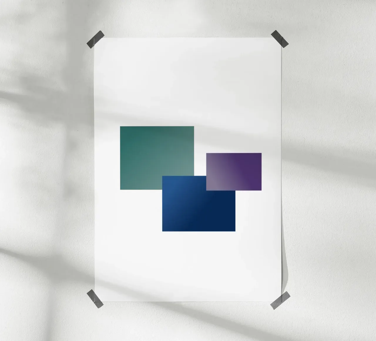 Drei farbige Rechtecke poster da Something for you