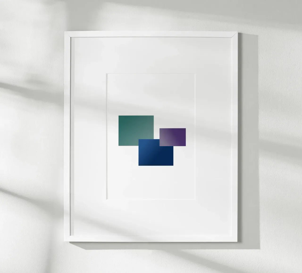 Drei farbige Rechtecke poster da Something for you