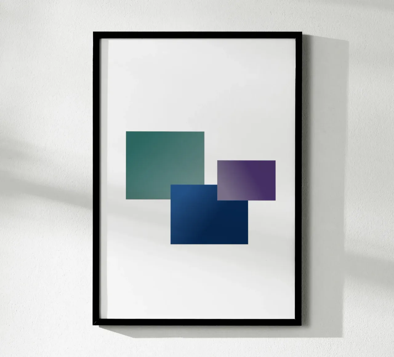 Drei farbige Rechtecke poster da Something for you