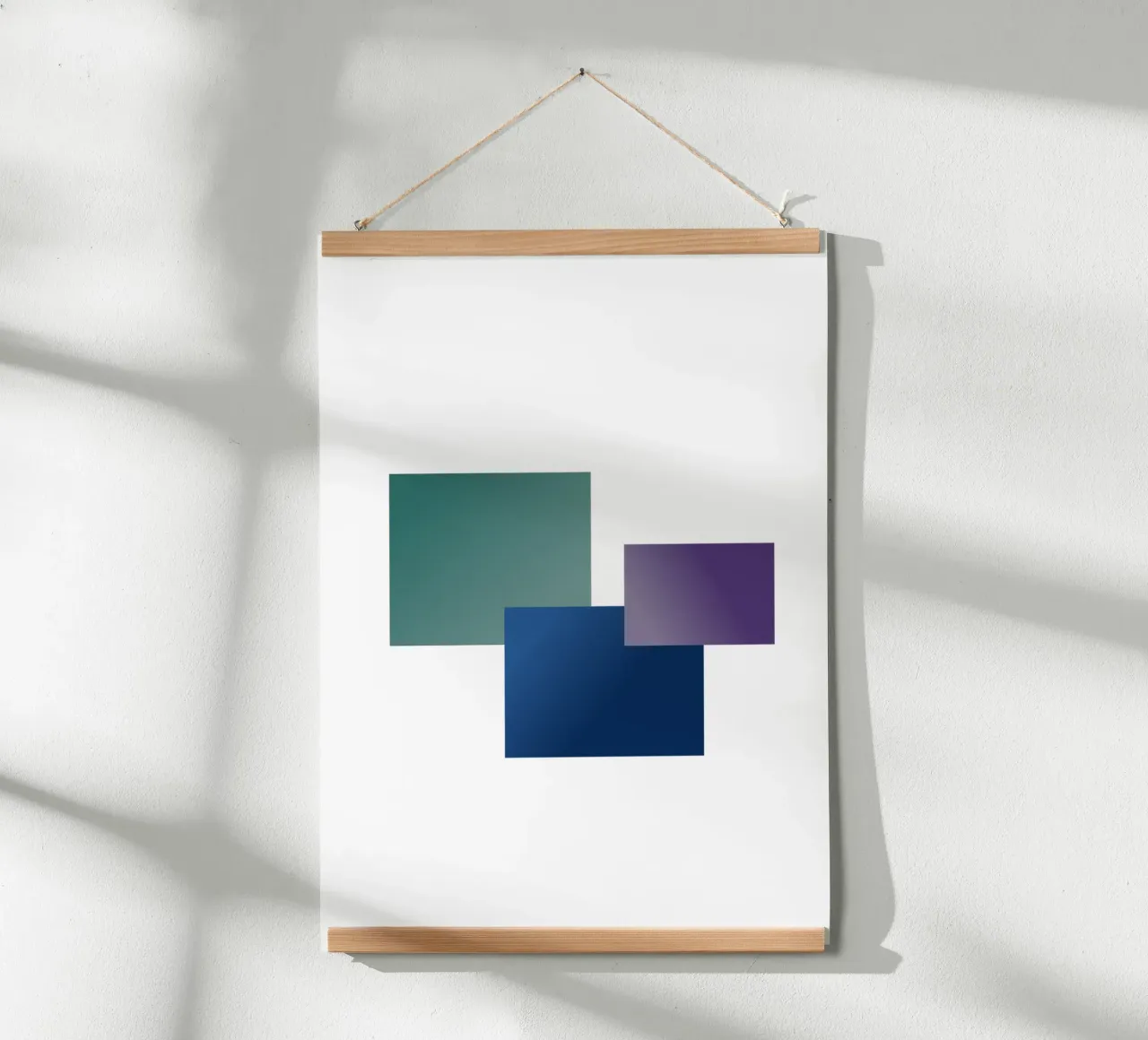 Drei farbige Rechtecke poster da Something for you