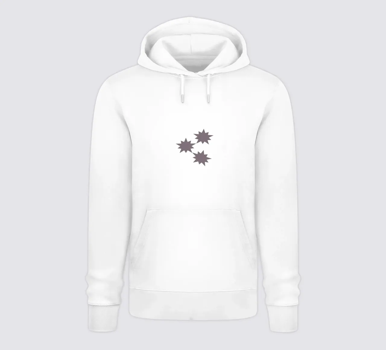 Tre stelle viola felpa con cappuccio da Something for you