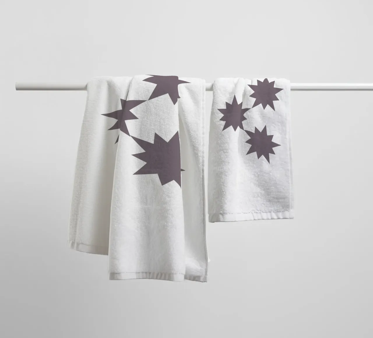 Tre stelle viola asciugamano da bagno da Something for you