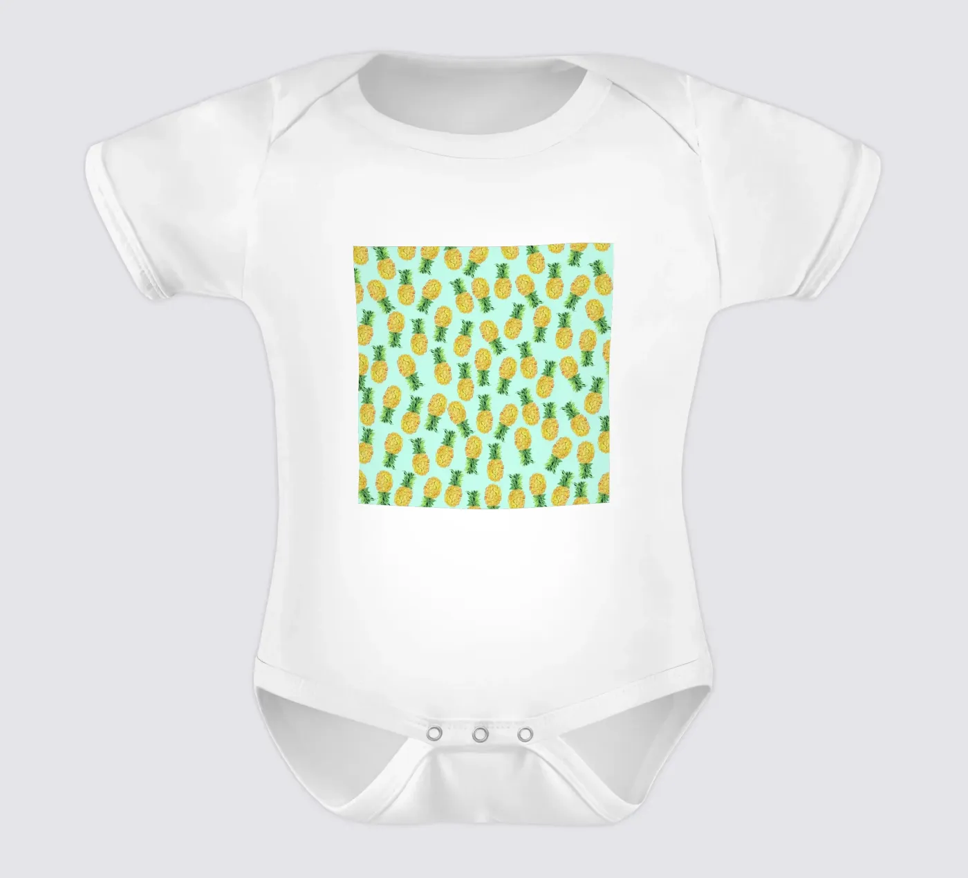 Pineapples short-sleeve baby romper by Amy Sia