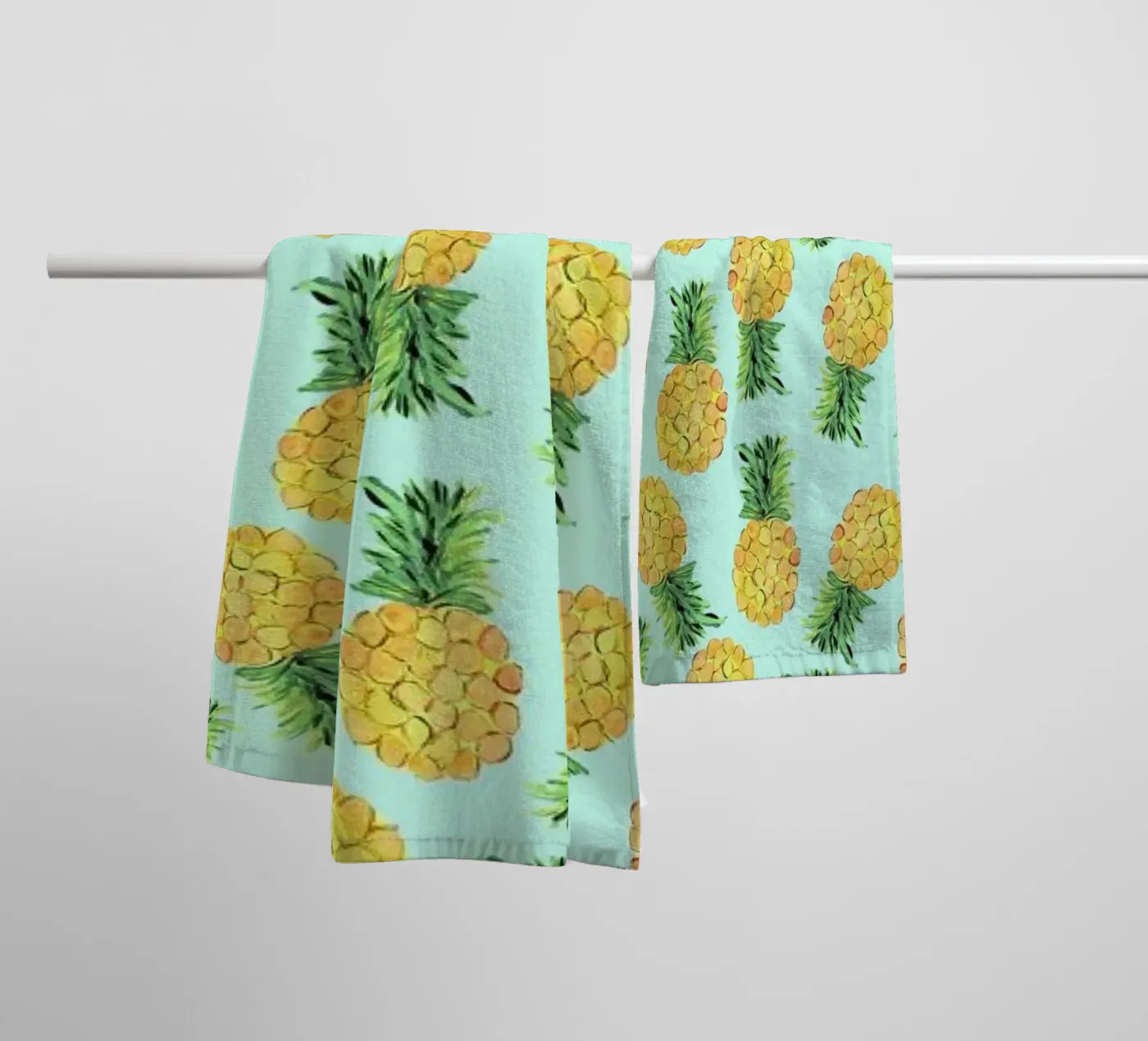Pineapples badhanddoek van Amy Sia