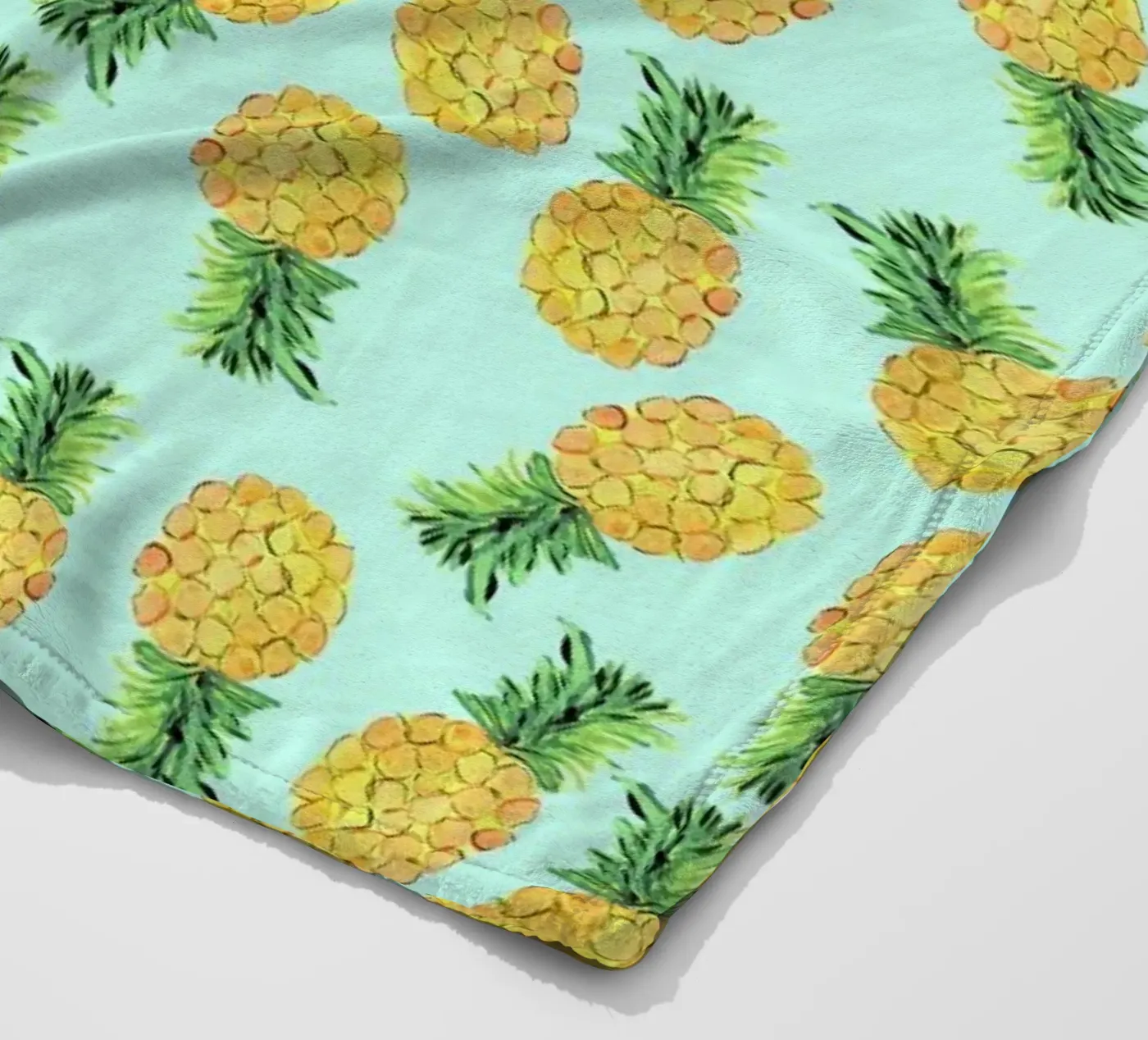 Pineapples fleece blanket by Amy Sia
