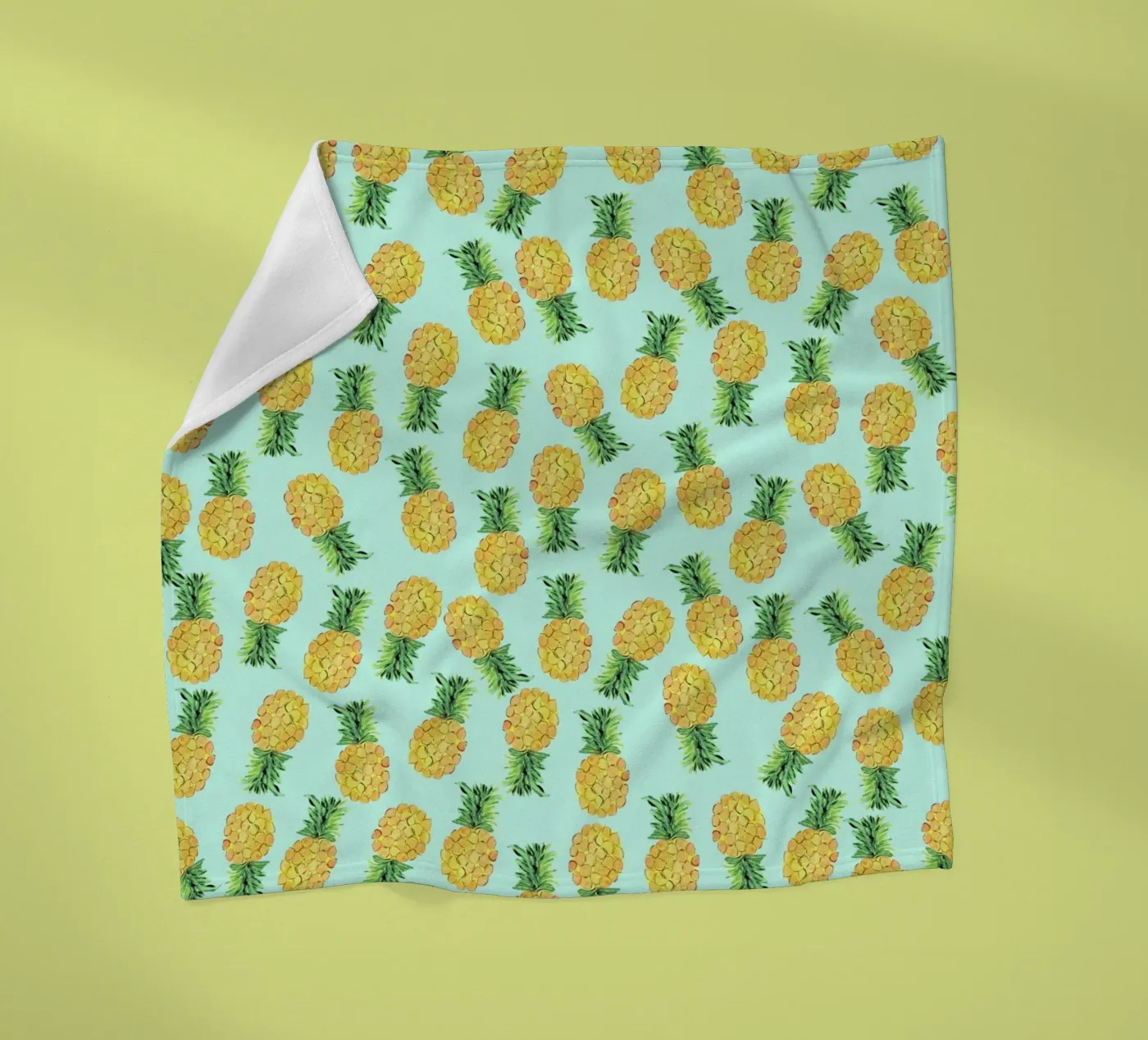 Pineapples fleece blanket by Amy Sia