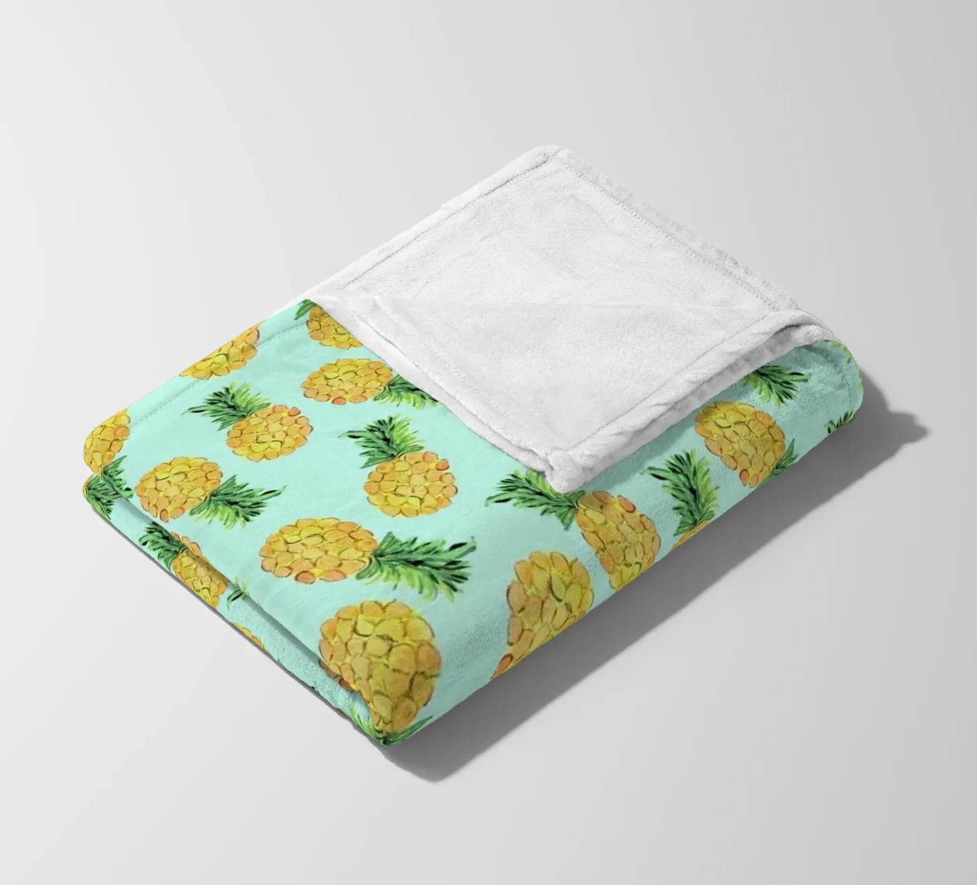 Pineapples fleece blanket by Amy Sia