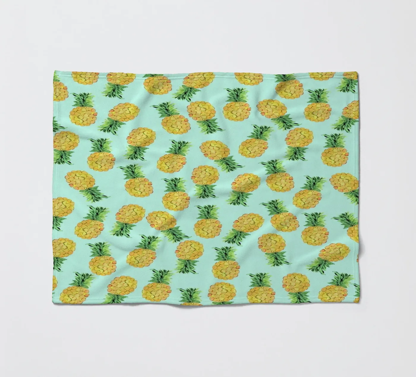 Pineapples fleece blanket by Amy Sia